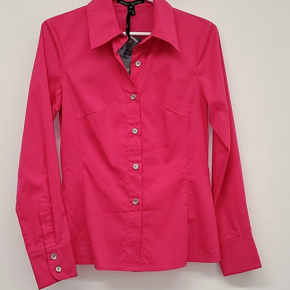 Femme Fuchsia Button Up Shirt - Picture 2 of 6